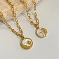 thumbnail image 5 of Titanium Steel Sun & Moon Necklace, 5 of 7