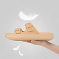 thumbnail image 2 of VONMAY Unisex Slides Sandals Thick Sole Pillow Sandals with Adjustable Double Buckle, 2 of 8