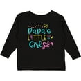 thumbnail image 3 of Inktastic Papa's Little Girl with Hearts Flower and Butterfly Girls Long Sleeve Toddler T-Shirt, 3 of 5