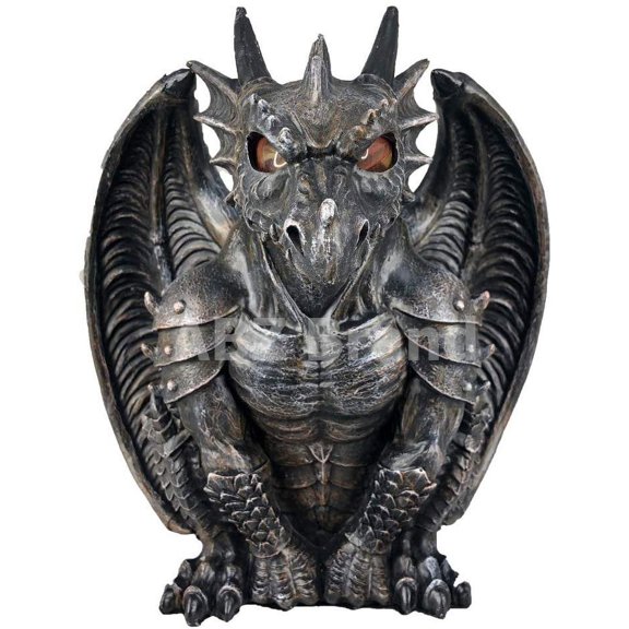 ABZ Brand Guardian Winged Red Eye Standing Dragon Gargoyle Candle Holder Statue Figurine Gothic Myth Fantasy Sculpture Decor