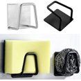thumbnail image 3 of Juego de 2 soportes de esponja autoadhesivos, para cocina, montaje sin taladro, negro 4,9*4,9 CM, 3 of 4