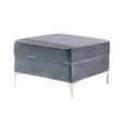 thumbnail image 3 of Inge Grey Velvet Storage Ottoman - , ,, 3 of 9