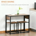 thumbnail image 4 of HOMCOM Industrial Dining Table Set for 2, Small Kitchen Table and Chairs, 4 of 10