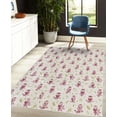 thumbnail image 4 of Owl Decorative Rug, Cartoon Style Illustration of Birds on the Branches Mysterious Woods Print, Quality Carpet for Bedroom Dorm and Living Room, 6 Sizes, Dark Magenta, by Ambesonne, 4 of 4