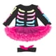 thumbnail image 5 of 1 Juego de vestido de esqueleto de Halloween, mameluco de manga larga, falda, diadema para niñas, 5 of 6