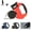 Red, variant on Dual Retractable Dog Leash with LED Light & Waste Bag Holder, Tangle Free