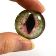 thumbnail image 2 of Red and Green Dragon or Cat Glass Eyes, 2 of 3