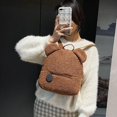 thumbnail image 4 of Mochilas De Compras De Viaje Para Niñas Y Niños, Mochila De Lana De Cordero Para Mujer, Bolsos De Hombro De Felpa Con Forma De Oso Para Viajes Diarios Kearding AP006670-05, 4 of 6