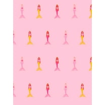 Fantasy Mermaids Removable Vinyl Wallpaper by Barbie - Pink