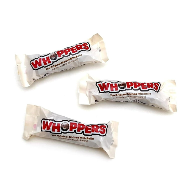 WHOPPERS Fun Size Individual Pouch, Chocolate Covered Malted Milk Balls  Candy Bulk 2 Pounds Bag 
