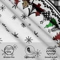 thumbnail image 3 of Christmas Round Tablecloth 60 Inch Snowflake Xmas Trees Black Buffalo Plaid Decorative Table Cloth Polyester Washable Table Cover for Winter Holiday Party Picnic Dinner Decor, 3 of 7