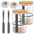 thumbnail image 1 of Lindbes Kit de Pot de Démarrage de Levain 900ml Grande Capacité Récipient de Démarrage de Levain Réutilisable Bocal de Fermentation en Verre à Grand Ouverture avec Marquage Transparent pour Cuisson de Levain, 1 of 10