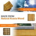 thumbnail image 6 of Segmart Deck Tiles, 12"x12" (10 Pack) Patio Pavers Solid Wood Outdoor Flooring Interlocking Patio Tiles, Striped Pattern Decking, Waterproof Balcony Flooring, Natural Color, SS2028, 6 of 12