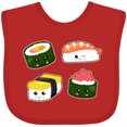 thumbnail image 3 of Inktastic Sushi with Faces Boys or Girls Baby Bib, 3 of 4