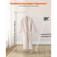 thumbnail image 4 of Clothes Drying Rack, 2-Tier Foldable Laundry Dryer Rack with Sock Clips & 21 Drying Rods, Metal Height Adjustable, 4 of 5