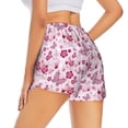 thumbnail image 4 of Picia Flower Butterfly Pattern Women's 2 in 1 Athletic Running Shorts High Waisted Workout Casual Gym Sweat Shorts with Comfy Liner Zipper Pockets-X-Large, 4 of 9