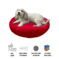 thumbnail image 3 of Cama Antiestres Extra Grande Lunics Roja Peluche, 3 of 6