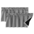 thumbnail image 5 of Tnobhg 2Pcs Curtain Valance Light Blocking Modern Elegant Solid Color Black Coating Living Room Bedroom Window Top Cover Home Supplies, 5 of 8
