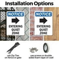 thumbnail image 3 of (2 Pack) Entering Quiet Zone OSHA Notice Sign 18 Inch X 24 Inch Indoor / Outdoor Rust-Free Aluminum Metal Signs for Workplace, Workshop, and Construction Site, Made in the USA, 3 of 8