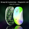 thumbnail image 5 of memzuoix LED Rechargeable Wireless Mouse, 9-Color Gradient RGB Light, 1600 DPI Gaming Mouse with Magnetic Cover, Computer Mouse for Laptop,Desktop,MacBook,Left Right Hand,5 Buttons, Light Green, 5 of 9