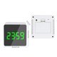 thumbnail image 4 of Reloj despertador digital LED Temperatura Escritorio Espejo de maquillaje Arte Snooze Reloj Dormitorio Decoración de oficina, Cuadrado seitruly HA3237-06B, 4 of 6