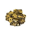thumbnail image 4 of Juego de dominó Marion Double 6 Jumbo dorado jaspeado con hilanderos, 4 of 5