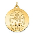 thumbnail image 4 of 14K Yellow Gold Miraculous Medal Pendant Charm Jewelry, 4 of 4
