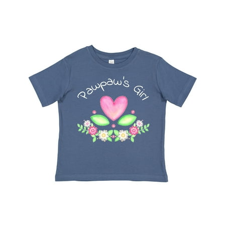 

Inktastic Pawpaw s Girl- Heart Flowers Gift Toddler Toddler Girl T-Shirt