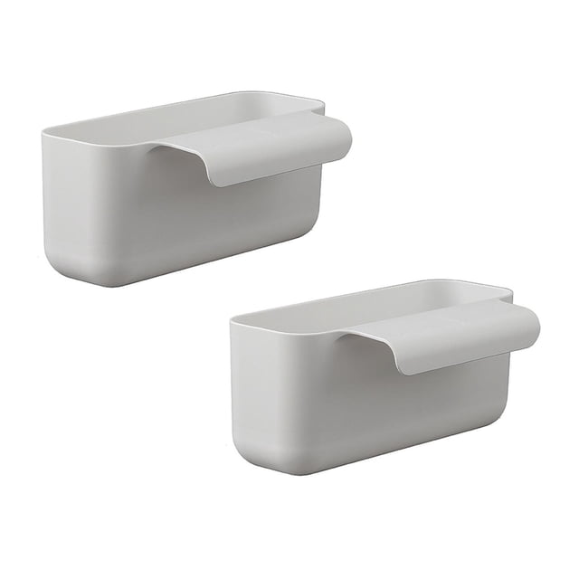 Oleegame 2PC Shower Soap Dish With Hook Kitchen Hanging Empty Drain Basket Sink Dishwashing Leftovers Filter Rack Sink Kitchen Waste Storage Basket