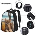 thumbnail image 3 of Balery Relaxing Cat With Orange Juice Mochila Escolar 3 en 1 para Niños - Mochila Resistente con Lonchera Térmica y Estuche - Mochila Escolar para Niños y Niñas, 3 of 7