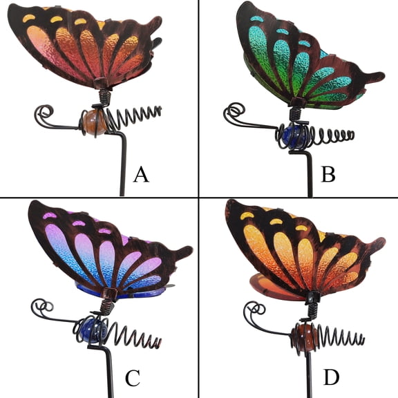 JFRISING Butterfly Garden Stake Decor Art,Metal Trellis for Climbing Plants Outdoor Spring Decor Art Gift,Beautiful 13" H Butterfly Sticks Decorations for Indoor Outdoor 4 Pack