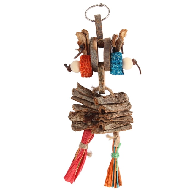 Juguetes para masticar pájaros, juguetes colgantes para morder, juguetes trituradores para pájaros, juguetes para buscar comida para pájaros medianos y pequeños, cacatúas y periquitos.