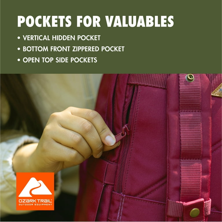 Ozark Trail Asheville Dual Carry Backpack Orchid Plum 22L