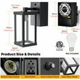 thumbnail image 2 of NookNova Outdoor Porch Light with GFCI Outlet Dusk to Dawn Sensor Wall Light Fixture Front Door Exterior Wall Sconce for House Patio Balcony Garage Doorway, 2 of 8