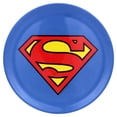 thumbnail image 2 of SUPERHERO Snack Size Melamine Plates and Bowls Sets Batman, Superman, Man of Steel, Caped Crusader (SUPERMAN LOGO Plate Set (4)), 2 of 5