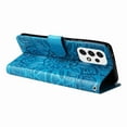 thumbnail image 4 of Mantto for Samsung Galaxy A53 5G Wallet Case,[Kickstand][Wrist Strap][Card Holder Slots] Flower Floral Embossed PU Leather Flip Cover for Galaxy A53 5G Case, Blue, 4 of 9