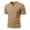 BI09_Khaki, variant on Resicozy Mens Henley Shirts Short Sleeve Casual T-Shirts Cotton Basic Lightweight Summer Tops with Button Army Green 3XL
