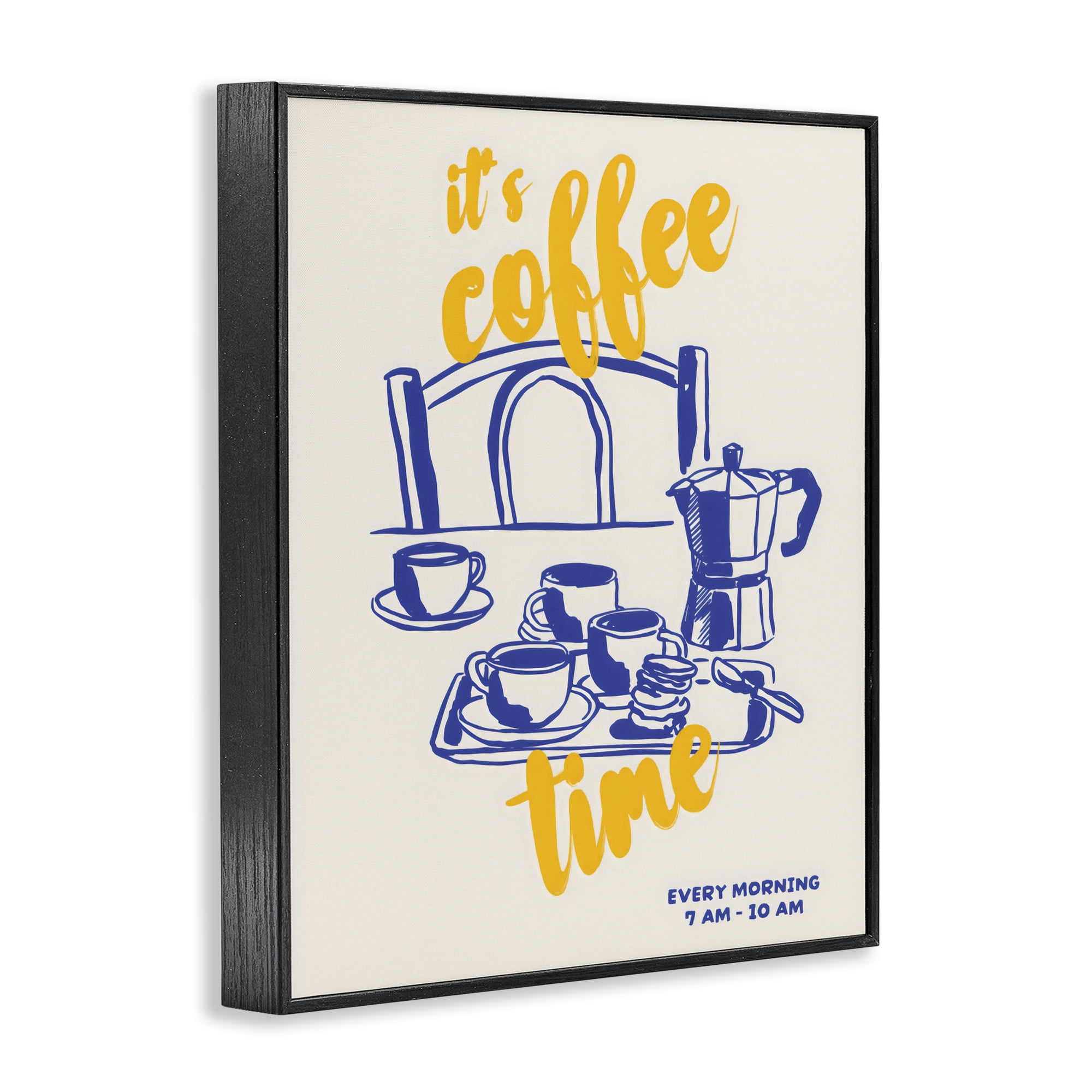 Stupell Industries It's Coffee Time Breakfast Ritual Black Framed Giclee Art, design by The Prints Vibe