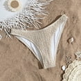 thumbnail image 6 of Hduncf Women's Bikini Swim Solid Color Casual Bikini Bottoms High Cut Mid Waist Cheeky Bathing Suit Bottom Beige XL, 6 of 7