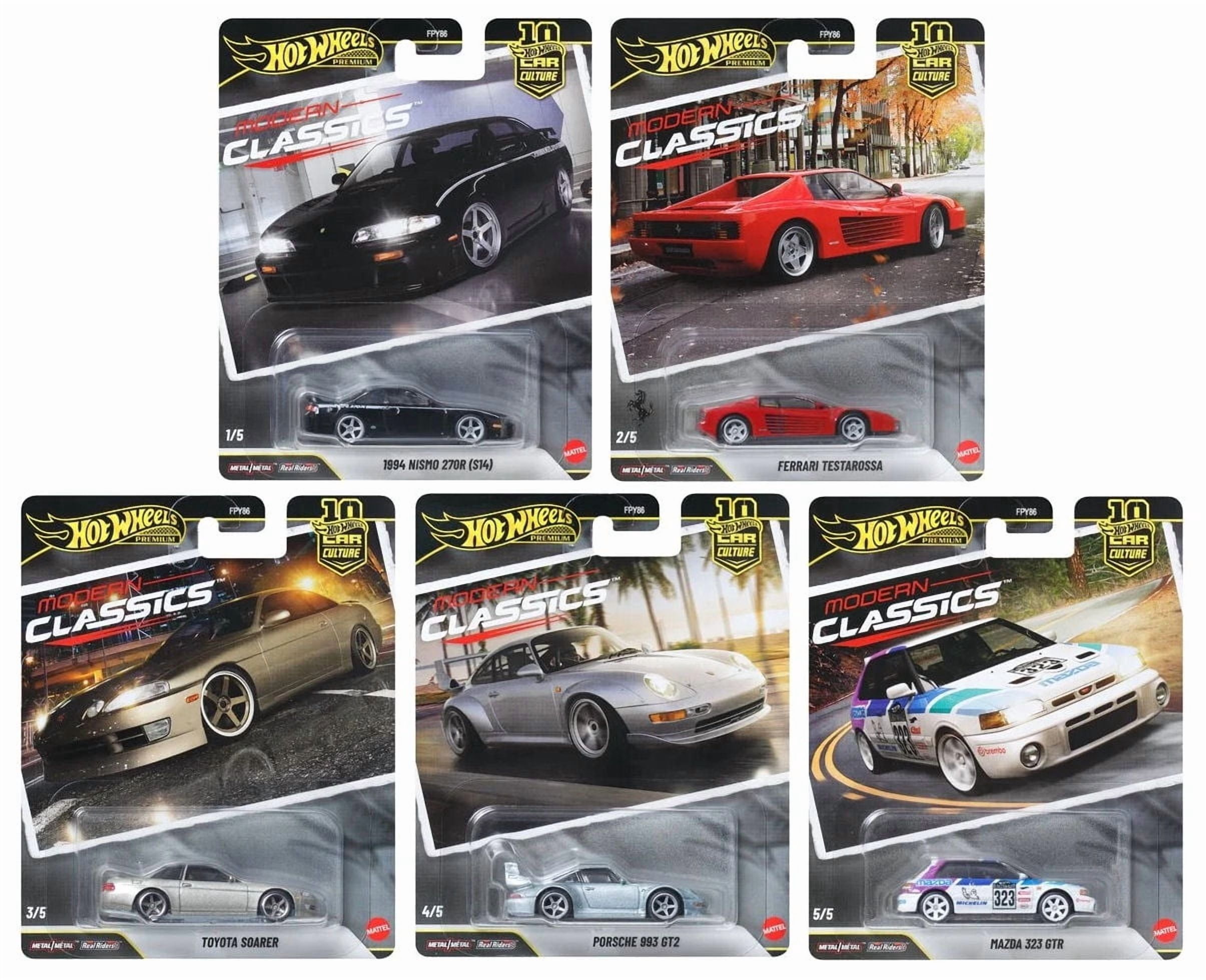 Hot Wheels Premium Collector Display Sets, 3 Cars & 1 Transporter