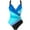 Blue an Black, variant on WEHUSE One Piece Swimsuit for Women Tummy Control Slimming Color Block Print Bathing Suit, 1 Piece Beach Outfit Sexy Sport Swim Suits