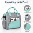 thumbnail image 6 of Insulated Lunch Bag for Women, Large 12L Reusable Cooler Lunch Box for Work, Office, Picnic, Leakproof Tote with Shoulder Strap, 6 of 10