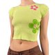 thumbnail image 1 of Chaqueta Camiseta de manga corta de verano 2023, top corto con estampado de estrellas, tops bonitos para niñas, ropa de calle 2000 Cgtredaw Para estrenar, 1 of 1