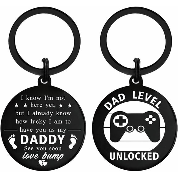 New Dad Gifts, First Time Dad Gifts, Christmas Daddy To Be Gift Keychain, Expecting Daddy Gift, Pregnancy Announcement for Daddy Level Unlocked, Fathers Day