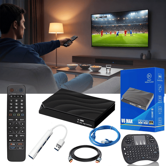 2026 VseeBox V6 Max Android 14 TV Box |4GB 64GB | 8K HDR | WiFi 6