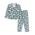 thumbnail image 1 of Balery Funny Chicken Conjunto de Pijama con Estampado para Mujer, Conjunto de Dos Piezas con Manga Larga, Ropa de Dormir Suave con Bolsillos, Pijamas Cómodos-Large, 1 of 7