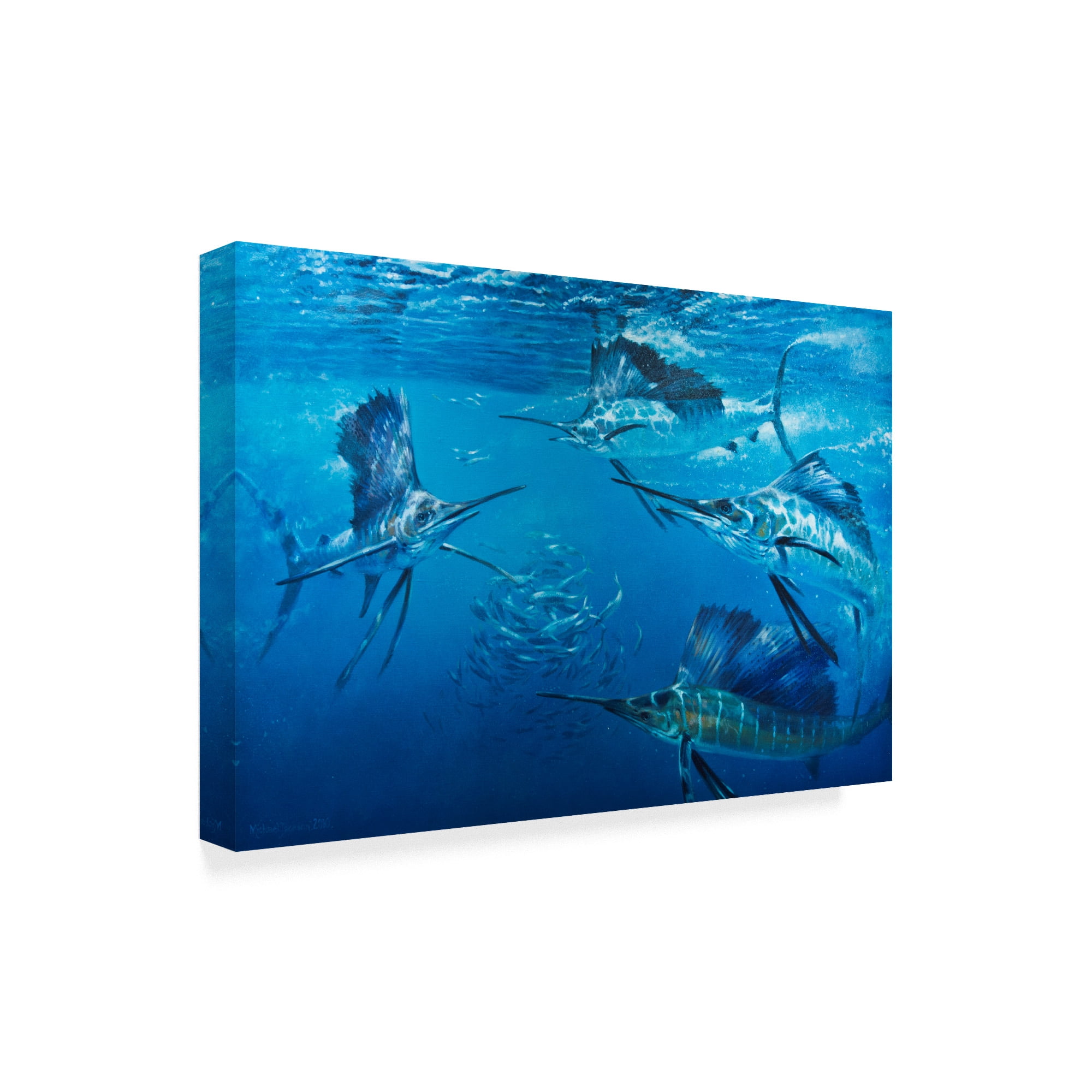 Marlins In Water' Canvas Art by Michael Jackson