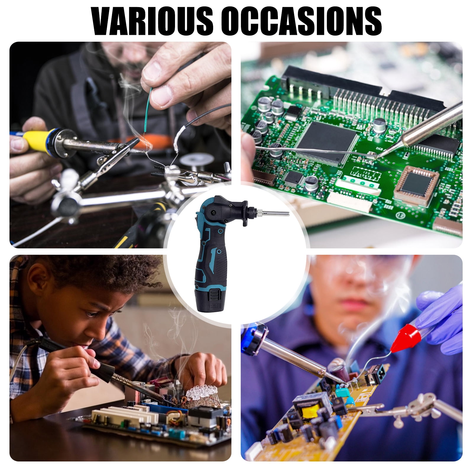 30W Portable Electric Soldering Iron 0-400 ℃ Temperature Electronic Repair Solder Rechargeable Soldering Iron