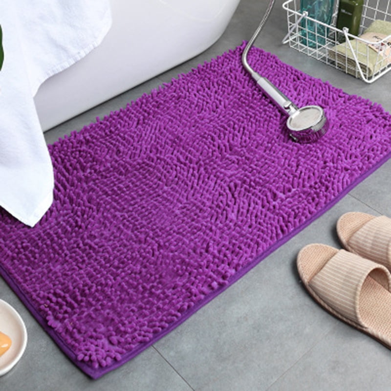 Chenille Bath Mat Soft Shaggy and Comfortable Super Absorbent and Thick