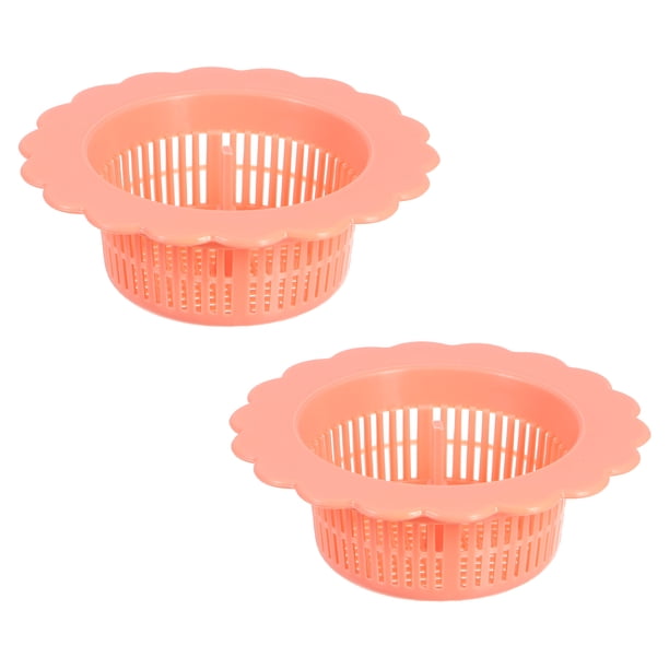 Filtro de Drenaje de Fregadero Uxcell, Filtro de Cocina de Plástico para Atrapar Cabello, Paquete de 2 en Rosa